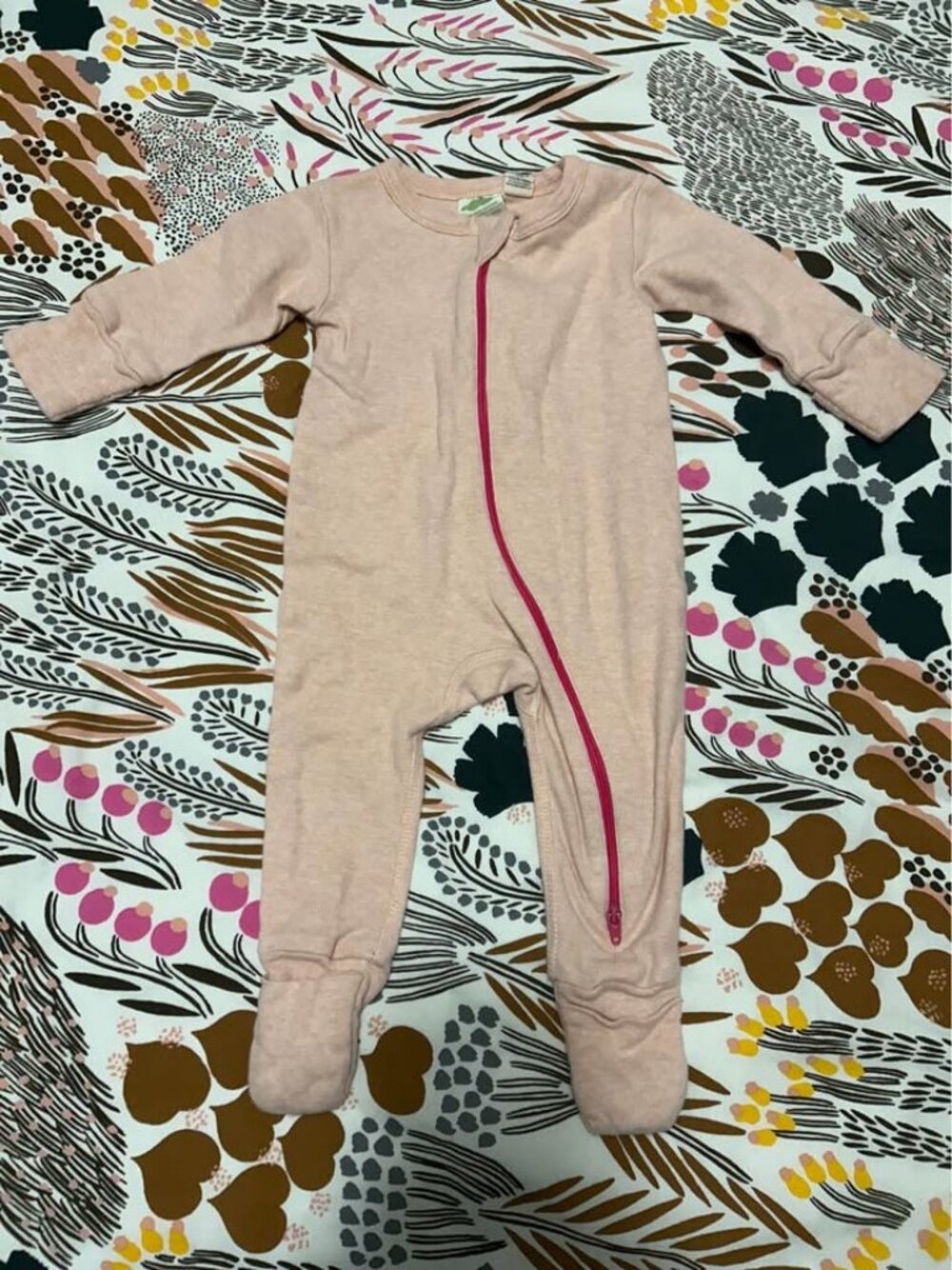 [FREE WITH PURCHASE] 3-6 Months Parade Organics Long Sleeve 2 Zip Romper in Dust